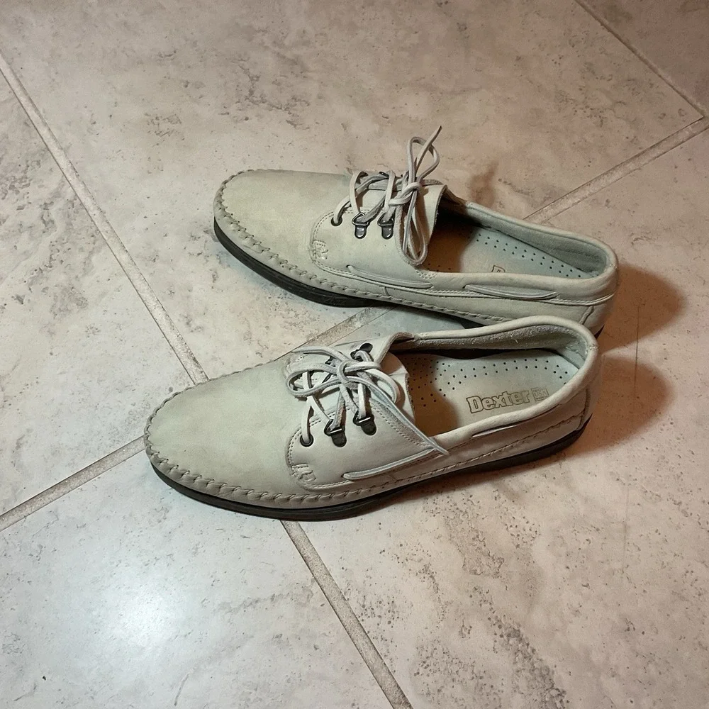 US 13M Vintage Dexter Navigator Men's Leather Boat Tan Shoes/Loafer